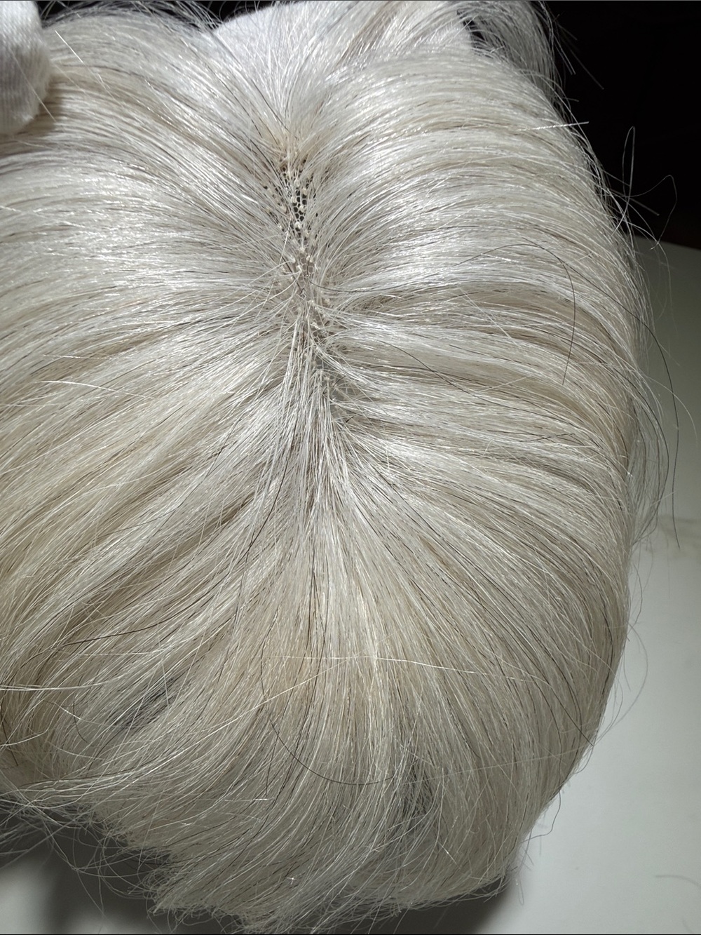 💯% 10” HUMAN Hair Clip In Topper, White/ Platinum